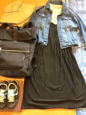 「フェリシモ（フェリシモ）のアイテム（帽子）」を使った、junjunさん（レディース・157cm）の春コーディネート