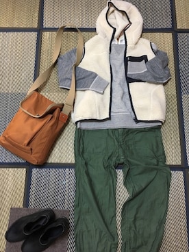「アイテム（レインシューズ）」を使った、junjunさん（レディース・157cm・40代）の冬コーディネート