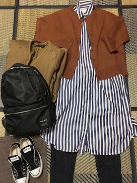 「ZOZO（ゾゾ）のスリムテーパードデニムパンツ［WOMEN］（デニムパンツ）」を使った、junjunさん（レディース・157cm）の冬コーディネート