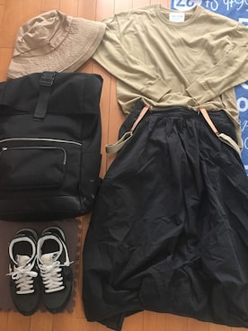 「フェリシモ（フェリシモ）のアイテム（帽子）」を使った、junjunさん（レディース・157cm）の春コーディネート