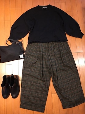 「アイテム（レインシューズ）」を使った、junjunさん（レディース・157cm・40代）の秋コーディネート