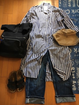 「avecmoi（アヴェクモワ）のアイテム」を使った、junjunさん（レディース・157cm）の夏コーディネート