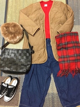 「arbore（アーバー）のアイテム」を使った、junjunさん（レディース・157cm）の冬コーディネート