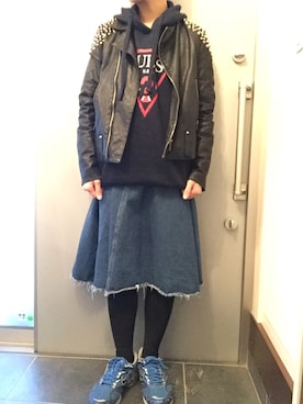 「Phebely（フィービリー）のアイテム」を使った、サオルさん（レディース・153cm）の春コーディネート