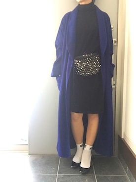 「白靴下」｜「アイテム（その他アウター）」を使った、サオルさん（レディース・153cm）の春コーディネート