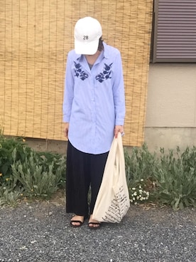 「tricot COMME des GARCONS（トリココムデギャルソン）のアイテム（サンダル）」を使った、サオルさん（レディース・153cm）の春コーディネート