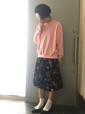 「ベレー帽推奨委員会」｜「アイテム（パンプス）」を使った、サオルさん（レディース・153cm）の春コーディネート
