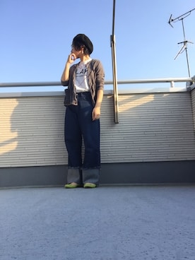 「ベレー帽推奨委員会」｜「アイテム（バレエシューズ）」を使った、サオルさん（レディース・153cm）の春コーディネート
