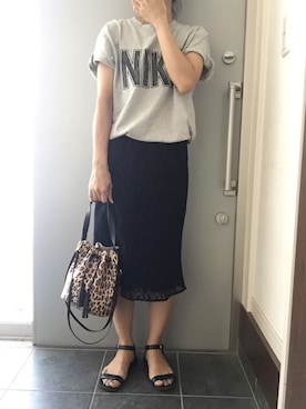 「tricot COMME des GARCONS（トリココムデギャルソン）のアイテム（サンダル）」を使った、サオルさん（レディース・153cm）の夏コーディネート