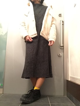 「AVAN LILY（アヴァンリリィ）のアイテム（その他アウター）」を使った、サオルさん（レディース・153cm）の冬コーディネート