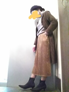 「ベレー帽推奨委員会」｜「アイテム（ブーツ）」を使った、サオルさん（レディース・153cm）の春コーディネート