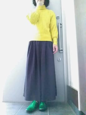 「UNBILICAL（エンブレム）のアイテム」を使った、サオルさん（レディース・153cm）の春コーディネート