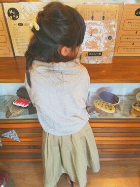 「アイテム（スカート）」を使った、mさん（キッズ・125cm）の春コーディネート