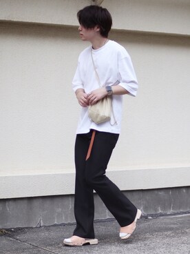 「CLEA（クレア）のアイテム」を使った、れいたさん（メンズ・175cm）の夏コーディネート