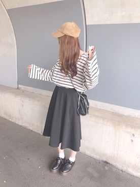 「袖ボリューム」｜「アイテム（レッグウェア）」を使った、リさ🍵さん（レディース・157cm）の秋コーディネート