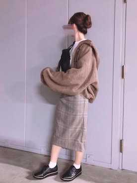 「袖ボリューム」｜「アイテム（レッグウェア）」を使った、リさ🍵さん（レディース・157cm）の秋コーディネート