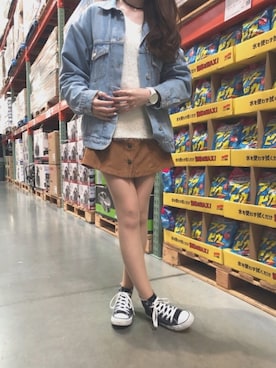 「MSGM（エムエスジーエム）のアイテム（ジャケット/アウター）」を使った、リさ🍵さん（レディース・157cm）の冬コーディネート