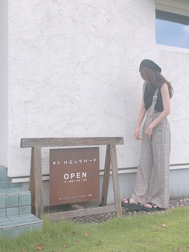 「INGNI（イング）のアイテム（オールインワン・サロペット）」を使った、リさ🍵さん（レディース・157cm）の秋コーディネート