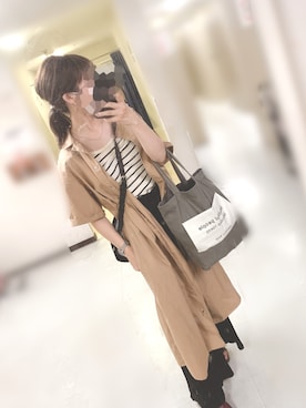 「アイテム（シャツワンピース）」を使った、kiiさん（レディース・154cm・20代）の夏コーディネート