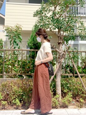 「Daniella&GEMMA（ダニエラアンドジェマ）のアイテム」を使った、kiiさん（レディース・154cm）の夏コーディネート