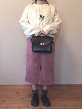 「oneway glamorous（ワンウェイグラマラス）のアイテム」を使った、*ｓａｋｕ*さん（レディース・150cm）の冬コーディネート