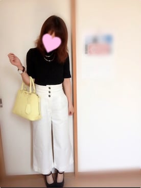 「VENCE（ヴァンス）のアイテム（パンツ）」を使った、まめたん。さん（レディース・150cm）の春コーディネート