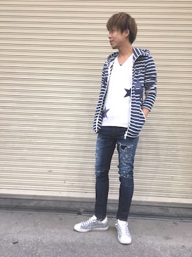 「2STAR」｜motohisaさん（メンズ・175cm）の春コーディネート