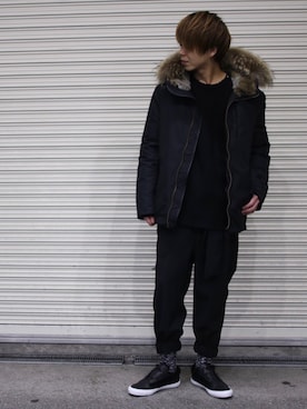 「Mackage（マッカージュ）のアイテム（ジャケット/アウター）」を使った、motohisaさん（メンズ・175cm）の秋コーディネート