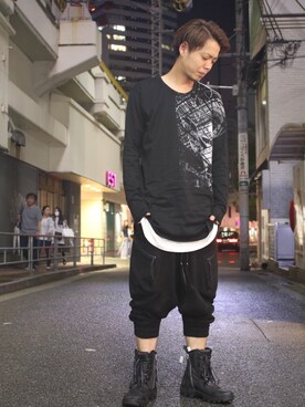 「KMRii（ケムリ）のアイテム（スニーカー）」を使った、motohisaさん（メンズ・176cm）の夏コーディネート