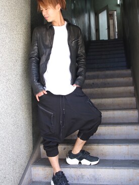 「KMRii（ケムリ）のアイテム（パンツ）」を使った、motohisaさん（メンズ・176cm）の夏コーディネート