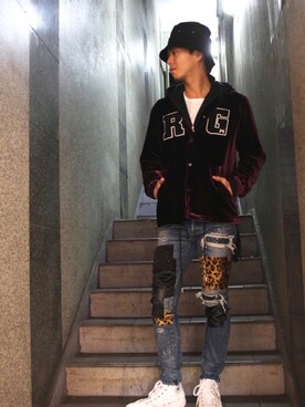 「roar（ロアー）のアイテム（ジャケット/アウター）」を使った、motohisaさん（メンズ・176cm）の秋コーディネート