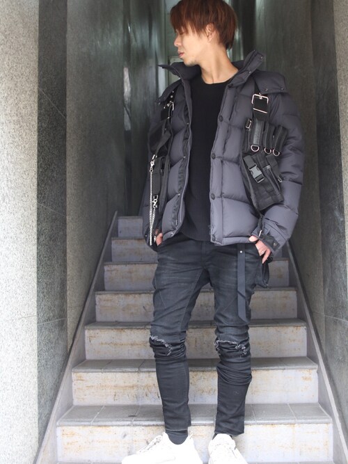 Motohisa Royal Flash 梅田 Nikeのダウンジャケット コートを使ったコーディネート Wear