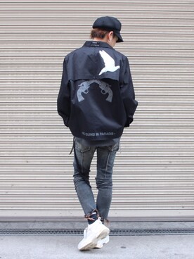 「roar（ロアー）のアイテム（ジャケット/アウター）」を使った、motohisaさん（メンズ・176cm）の春コーディネート