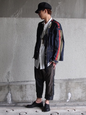 「ISAMU KATAYAMA BACKLASH（イサムカタヤマバックラッシュ）のアイテム（ブーツ）」を使った、motohisaさん（メンズ・176cm）の春コーディネート
