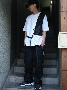 「SUPERTHANKS」｜「アイテム（スニーカー）」を使った、motohisaさん（メンズ・176cm）の春コーディネート