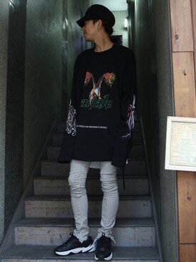 「CAVIALE（カビアーレ）のアイテム」を使った、motohisaさん（メンズ・176cm）の春コーディネート