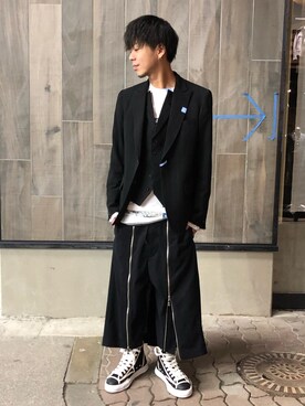 「MIHARAYASUHIRO（ミハラヤスヒロ）のアイテム（ジャケット/アウター）」を使った、motohisaさん（メンズ・176cm）の冬コーディネート