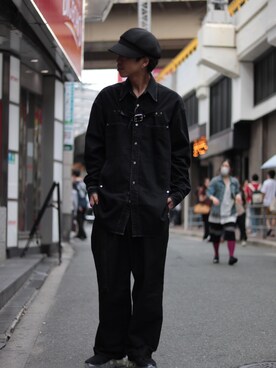「JOHN LAWRENCE SULLIVAN（ジョンローレンスサリバン）のアイテム（ジャケット/アウター）」を使った、motohisaさん（メンズ・176cm）の夏コーディネート