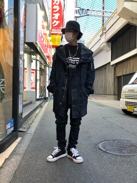 「backlash」｜「アイテム（モッズコート）」を使った、motohisaさん（メンズ・176cm）の秋コーディネート