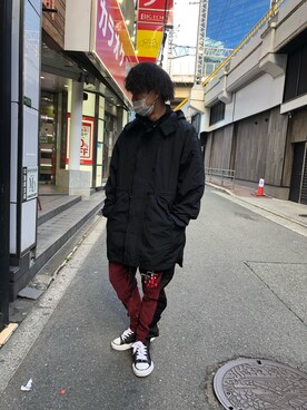 「オーバーコート」｜「アイテム（ブルゾン）」を使った、motohisaさん（メンズ・176cm）の冬コーディネート