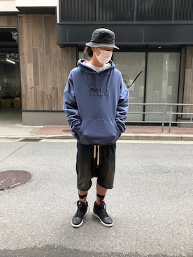 「ISAMU KATAYAMA BACKLASH（イサムカタヤマバックラッシュ）のアイテム（デニムパンツ）」を使った、motohisaさん（メンズ・176cm）の春コーディネート