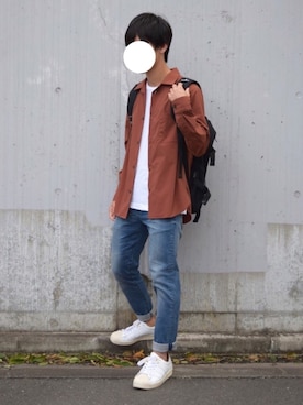 「アイテム（その他、ブラウン系）」を使った、suiさん（メンズ・156cm）の秋コーディネート