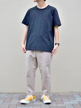 「Scye（サイ）のアイテム（Tシャツ/カットソー）」を使った、suiさん（メンズ・156cm）の夏コーディネート