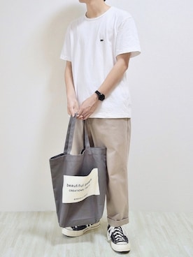 「Scye（サイ）のアイテム（Tシャツ/カットソー）」を使った、suiさん（メンズ・156cm）の夏コーディネート