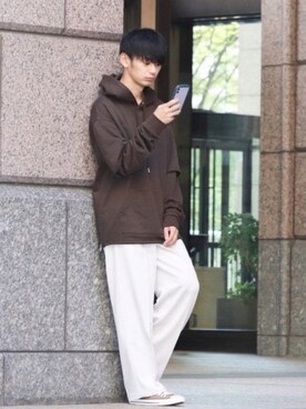 「Adoon plain（アドーンプレーン）のアイテム（パンツ）」を使った、やーこん🦊︎︎︎︎︎︎︎︎︎︎︎︎☑︎さん（メンズ・172cm・20代）の秋コーディネート