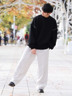 「Adoon plain（アドーンプレーン）のアイテム（パンツ）」を使った、やーこん🦊︎︎︎︎︎︎︎︎︎︎︎︎☑︎さん（メンズ・172cm・20代）の秋コーディネート