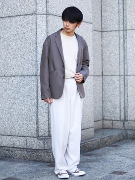 「Adoon plain（アドーンプレーン）のアイテム（パンツ）」を使った、やーこん🦊︎︎︎︎︎︎︎︎︎︎︎︎☑︎さん（メンズ・172cm・20代）の秋コーディネート