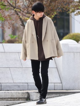 「CREARE LINO」｜「アイテム（ブーツ）」を使った、やーこん🦊︎︎︎︎︎︎︎︎︎︎︎︎☑︎さん（メンズ・172cm）の秋コーディネート