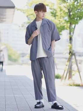 「ZIP FIVE（ジップファイブ）のアイテム（ベスト）」を使った、やーこん🦊︎︎︎︎︎︎︎︎︎︎︎︎☑︎さん（メンズ・172cm）の夏コーディネート