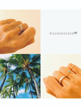 「TAKE-UP（テイクアップ）のアイテム（リング）」を使った、mika2784さん（レディース・156cm）の春コーディネート